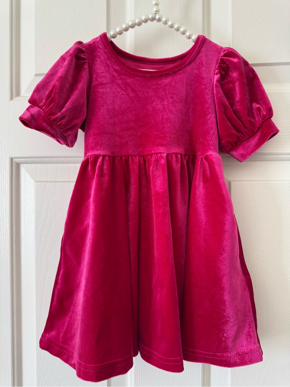 Holly & Bloom Teresa Swing Dress w/Pockets in Hot Pink size 18-24 months